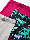 Spotted Zebra Girls' Kids Leggings, 3-Pack Horses, Small