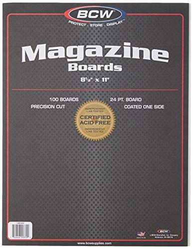 BCW-BBMAG - Magazine Size Backing Boards - White - (100 Boards)