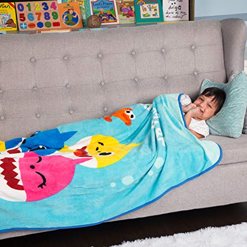 Franco Kids Bedding Super Soft Plush Throw, 46" x 60", Baby Shark