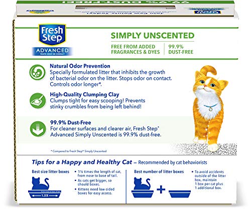 Fresh Step Advanced Simply Unscented Clumping Cat Litter, Recommended by Vets