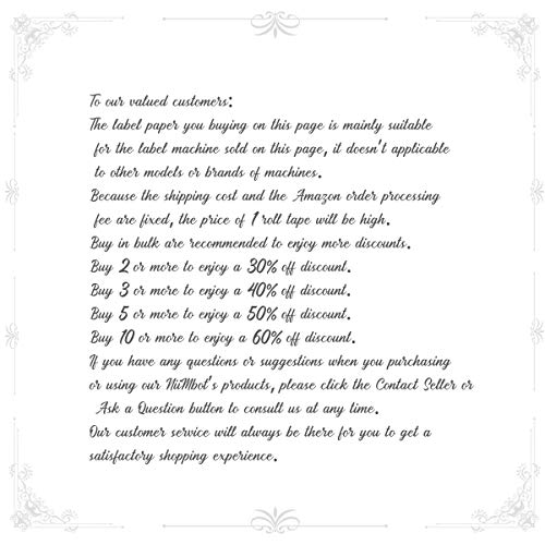 Label Maker Tape NIIMBOT D11 0.5"4.3" Adapted Label Print Paper Standard Laminated Office Labeling Tape Replacement for D11 Handheld Label Machine Waterproof Tear Proof 1 Roll 65 Pcs (Cable)