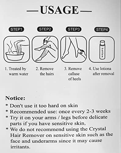 Crystal Hair Eraser for Women and Men, Magic Hair Eraser Crystal Hair Remover, Painless Exfoliation Hair Removal Tool for Arms Legs Back.