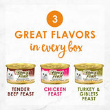 Purina Fancy Feast Grain Free Pate Wet Cat Food Variety Pack, Poultry & Beef Collection