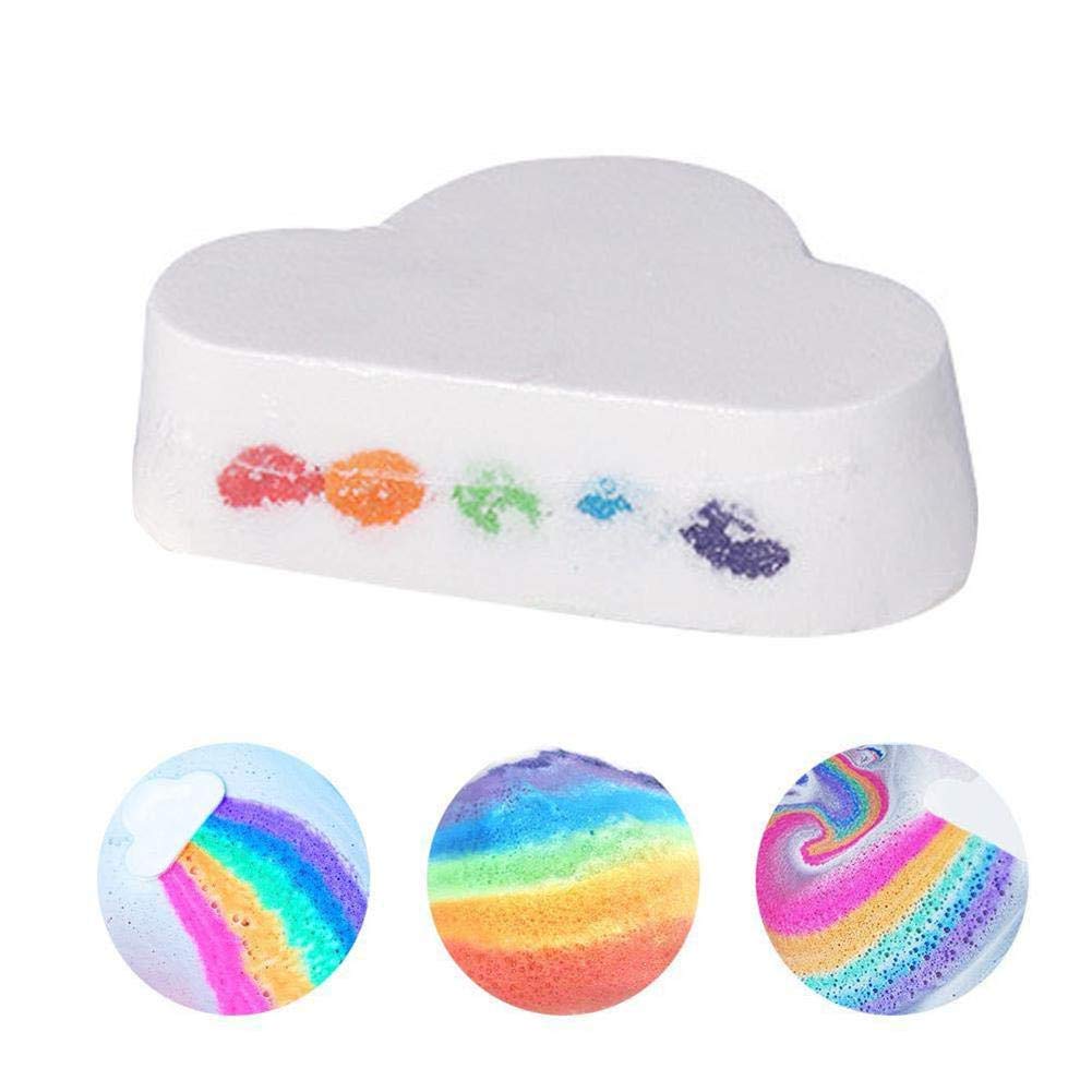 Rainbow Bath Bombs Gift Set,Bubble Magic XXL 5.8oz Bath Bombs Cloud For kids Women,Rainbow Bubble Bathbombs Suitable for Everyone, Gift idea for Birthday Valentines Anniversar(1pcs)