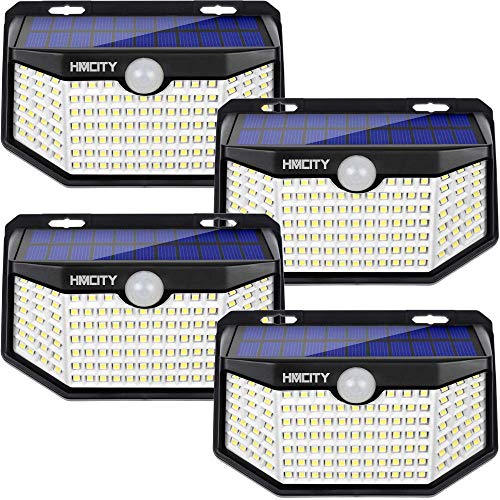 Solar Lights Outdoor 120 LED with Lights Reflector and 3 Lighting Modes,Solar Motion