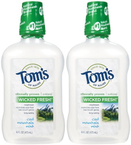 Tom's of Maine Long Lasting Wicked Fresh Mouthwash, Cool Mountain Mint - 16 oz - 2 pk by Tom's of Maine