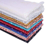 TCBESTO Aqua Blue Table Runner 12"x72" Sequin Table Runners Sparkly Glitter Metallic