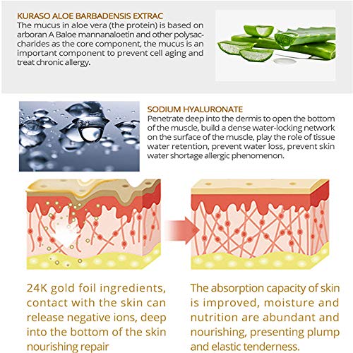 24K Pure Gold Anti-Aging Facial Treatment Essence Serum,Face Moisturizing Firming Skincare Facial Cream,Reduces Wrinkles and Boosts Collagen