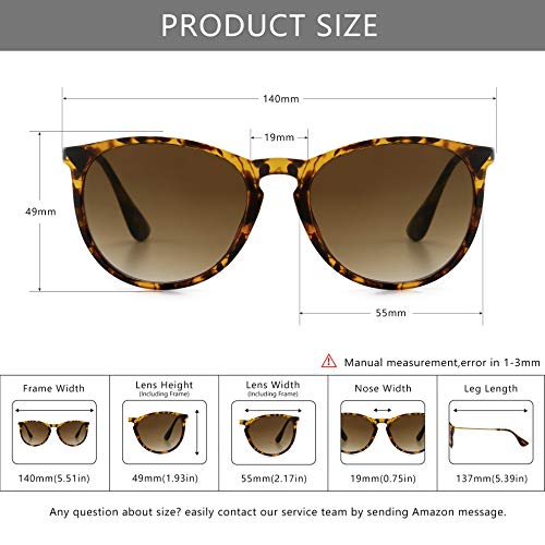 SUNGAIT Vintage Round Sunglasses for Women Men Girl Classic Retro Designer Style