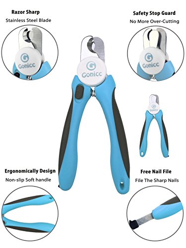 gonicc Dog & Cat Pets Nail Clippers and Trimmers - with Safety Guard