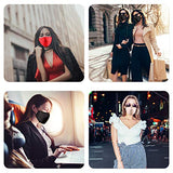 Black Silk Face Mask Washable Reusable Satin Cloth Fabric for Women Adult