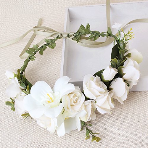 Handmade Adjustable Flower Wreath Headband Halo Floral Crown Garland