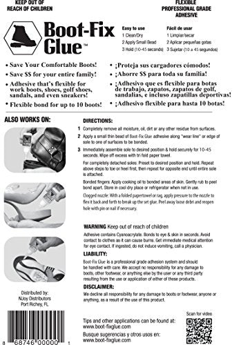 Boot-Fix Shoe Glue: Instant Professional Grade Shoe Repair Glue