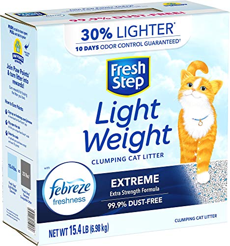Fresh Step Lightweight Extreme Cat Litter, Scented with Febreze, 15.4 Lb