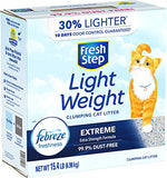 Fresh Step Lightweight Extreme Cat Litter, Scented with Febreze, 15.4 Lb