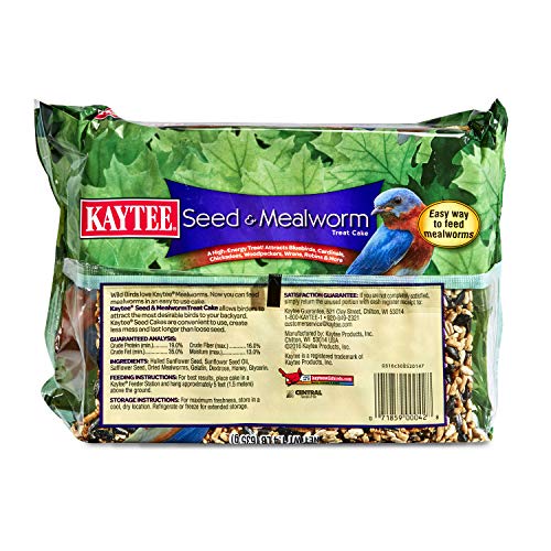 Kaytee Seed & Mealworm Treat Cake, 1.4 lb