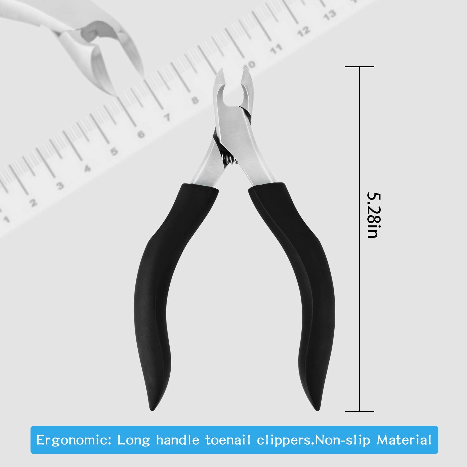 Podiatrist Toenail Clippers,Professional Ingrown or Thick Toe Nail Clippers for Men & Seniors ,Long Handle for Easy Grip +Leather Packaging, Safe Storage - Maintain Healthy Nails with Ease by gurelax…