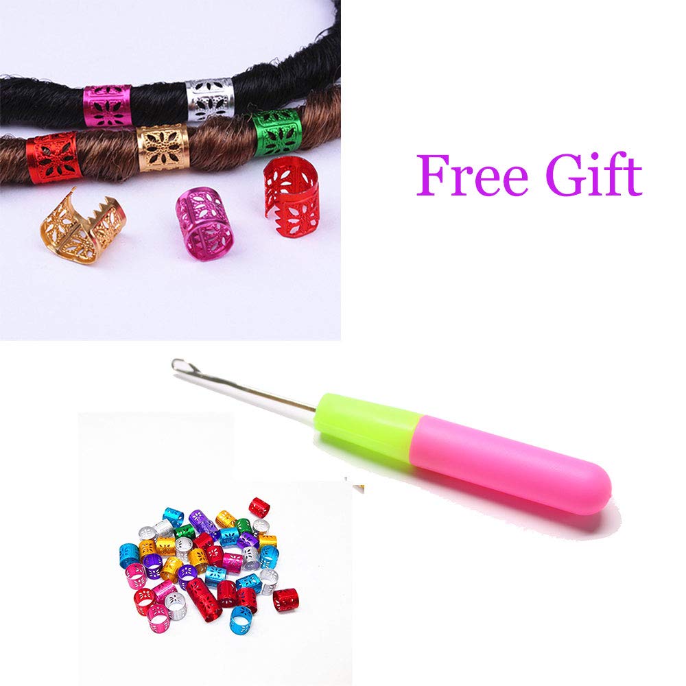 Ali Show 18inch Sister Locks Crochet Braids 54roots/pack Micro Faux Locs Crochet Hair Mini Dreadlocks Afro Twist Braids Syntehtic Hair Extension 4pack/lot (18inch, T1B/27)