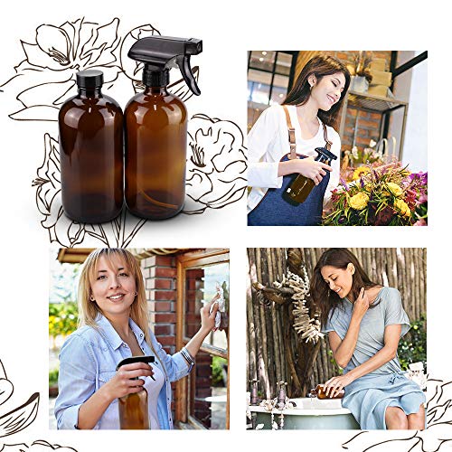 Glass Spray Bottles Kits, BonyTek Empty 12 10 ml Roller Bottles, 12 Amber