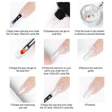 Glitter Poly Gel Poly Nail Extension Gel Kit Poly Nail Kit Builder Gel Poly Gel for Nail Kit Glitter Clear Pink Color Nail Extender Gel