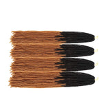 Ali Show 18inch Sister Locks Crochet Braids 54roots/pack Micro Faux Locs Crochet Hair Mini Dreadlocks Afro Twist Braids Syntehtic Hair Extension 4pack/lot (18inch, T1B/27)