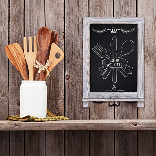 Rustic Whitewash Tabletop Chalkboard Sign / Hanging Magnetic Wall Chalkboard