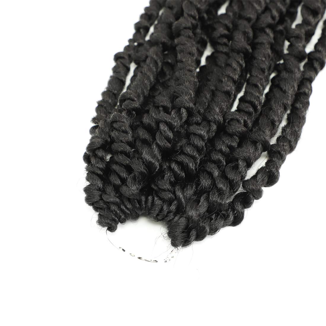 Pre-looped Bomb Twist Passion Twist Crochet Braids Hair Pre-looped Crochet Hair Spring Twist Braiding Hair Synthetic Hair Extension 6pcs 24 inch 1B