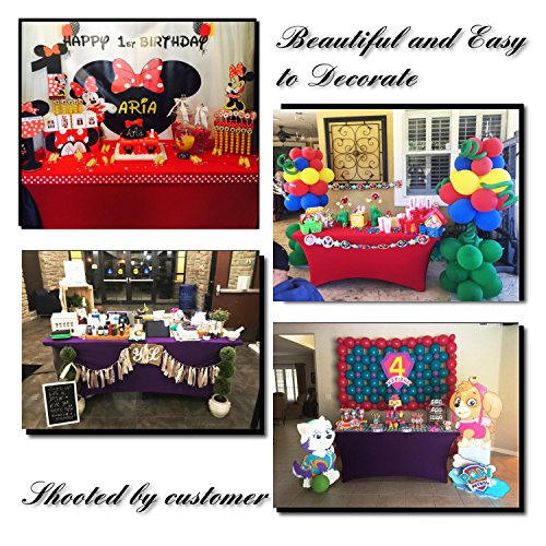 ABCCANOPY Spandex Tablecloths for 4 ft Home Rectangular Table Fitted Stretch Table