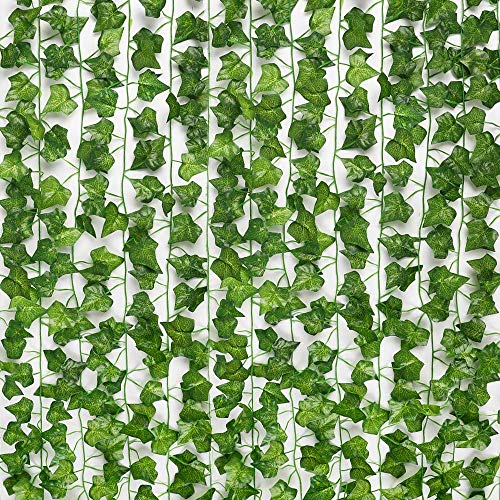 JPSOR 24pcs 158 Feet Fake Ivy Fake Vines Artificial Ivy, Silk Ivy Garland Greenery Artificial