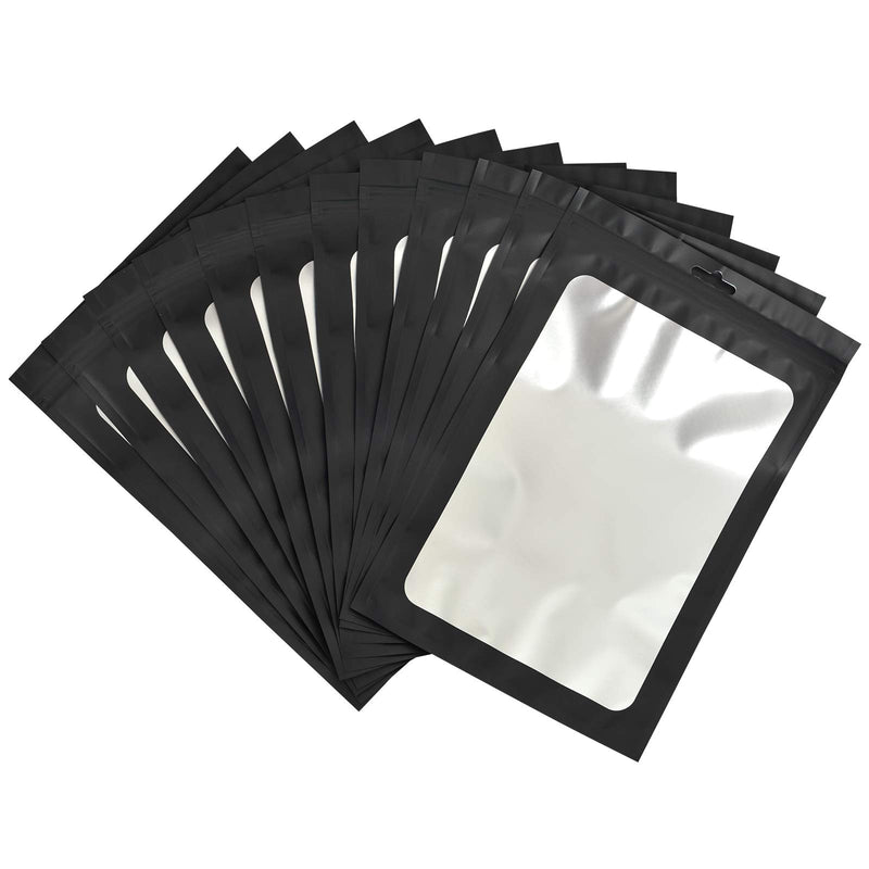 100-pack resealable mylar ziplock bags with front window Smell Proof bag packaging pouch bag for lip gloss eyelash cookies sample food jewelry electronics |flat|cute| (Teal, 3.93Ã7.08 inches)