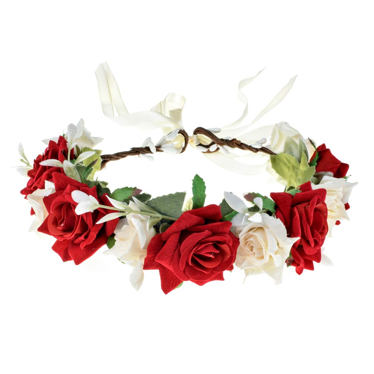 Love Sweety Rose Flower Headband Floral Crown Garland Halo