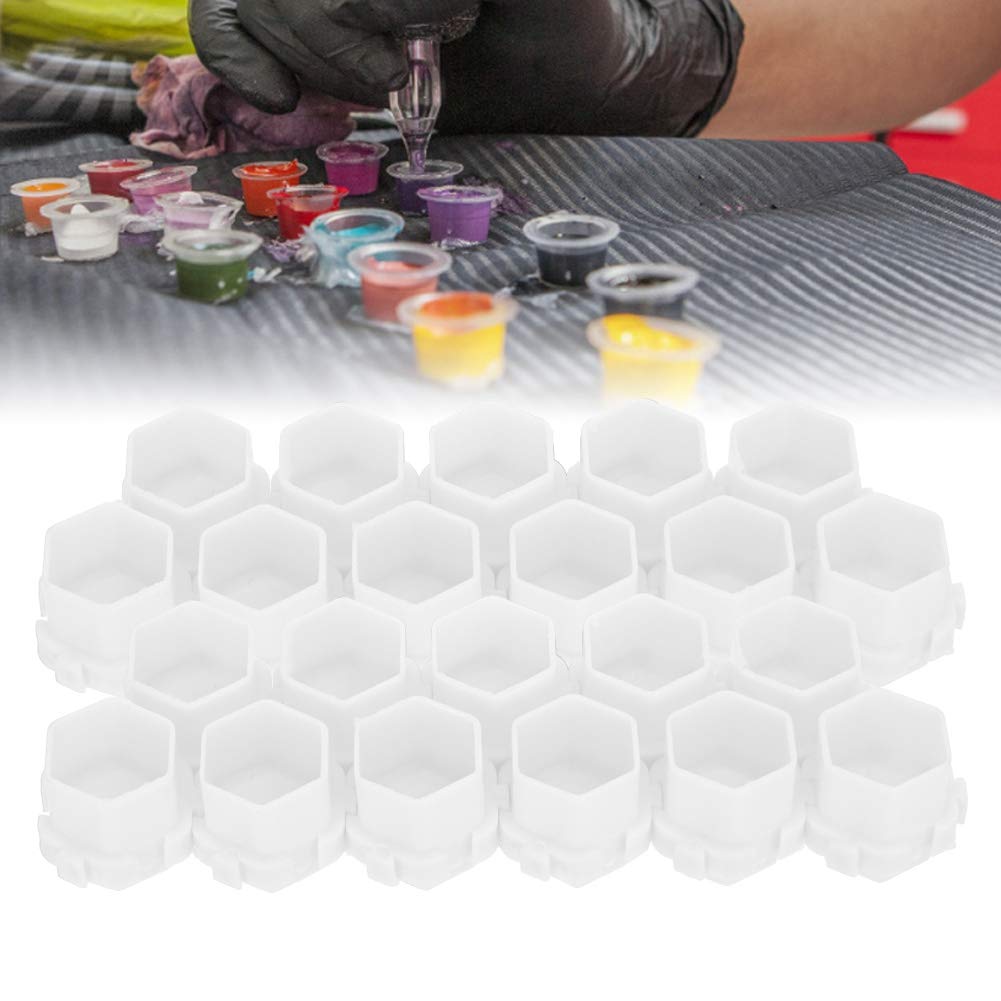 200Pcs Tattoo Ink Cups, Tattoo Pigment Ink Caps Honeycomb Shape Pigment Holder Cups Permanent Makeup Supplies For Tattooing Tattoo Machine (01#)