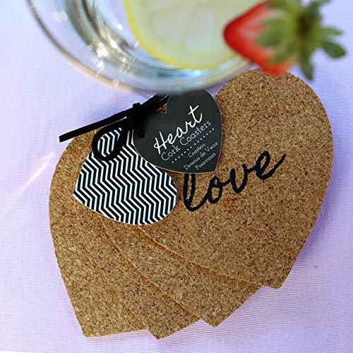 Kate Aspen "Heart" Cork Coasters, Set of 4
