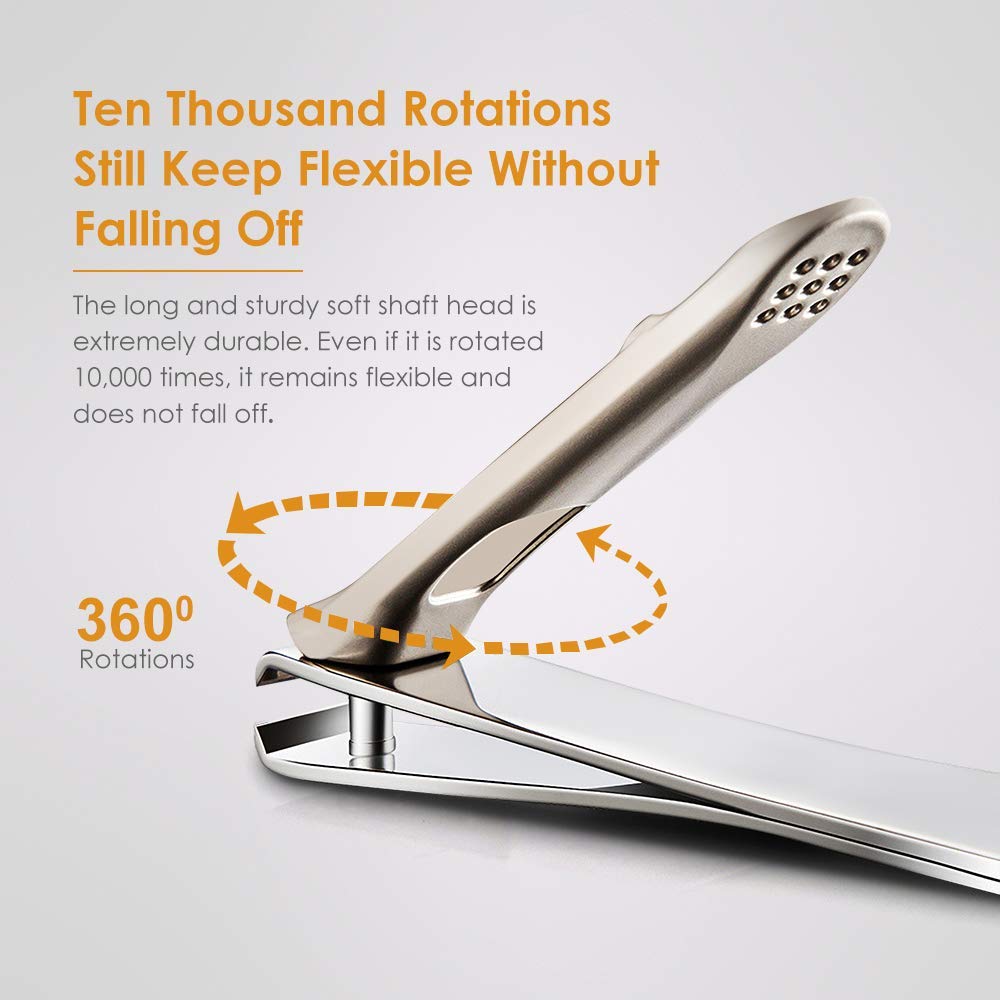 CHIMOCEE 3PCS Nail Clipper Sets, No Splash Fingernail Cutter, Toenail and Slant Edge Clippers, Effortless Stainless Steel Nail Clippers