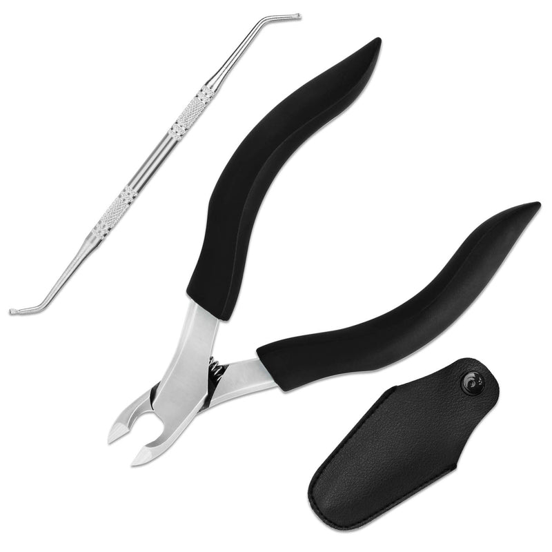 Podiatrist Toenail Clippers,Professional Ingrown or Thick Toe Nail Clippers for Men & Seniors ,Long Handle for Easy Grip +Leather Packaging, Safe Storage - Maintain Healthy Nails with Ease by gurelax…
