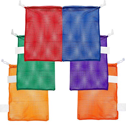 Champion Sports Mesh Sports Equipment Bag, Set of 6, 12x18 Inches - Multipurpose