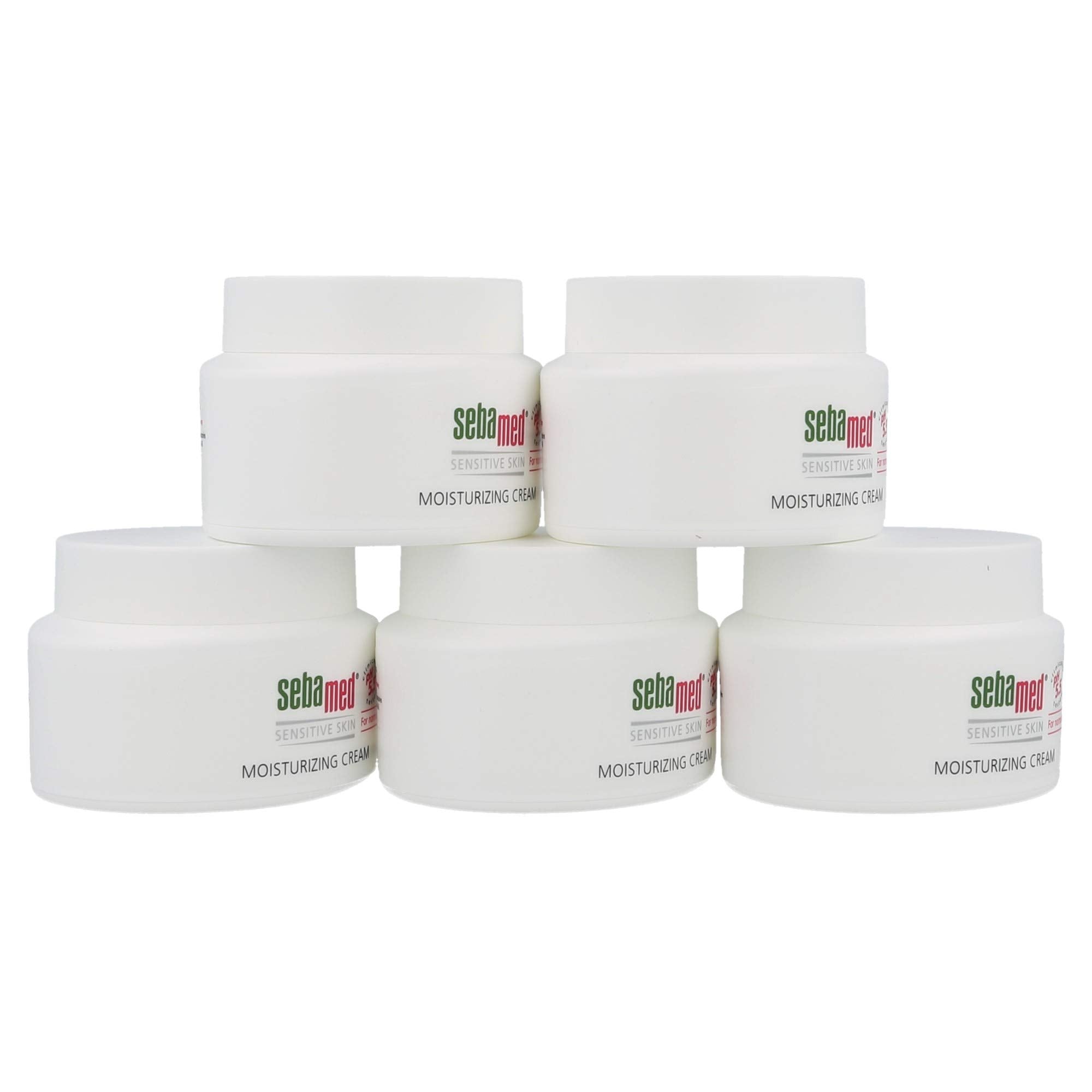 Sebamed Moisturizing Face Cream for Sensitive Skin Antioxidant pH 5.5 Vitamin E Hypoallergenic 2.6 Fluid Ounces (75mL) Ultra Hydrating Dermatologist Recommended Moisturizer (Pack of 5)