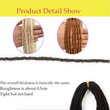 Ali Show 18inch Sister Locks Crochet Braids 54roots/pack Micro Faux Locs Crochet Hair Mini Dreadlocks Afro Twist Braids Syntehtic Hair Extension 4pack/lot (18inch, T1B/27)