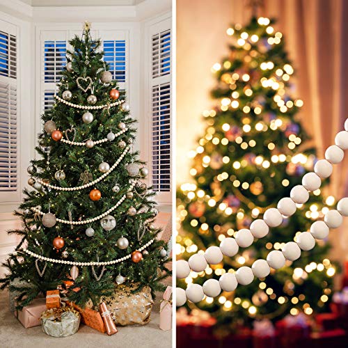 LIOOBO Wood Bead Garland Farmhouse Rustic Country Beads Holiday Decoration Wall