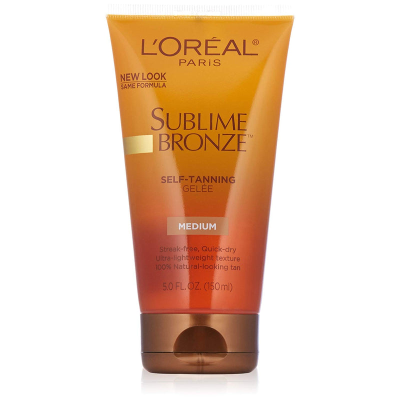 L'Oreal SUBLIME BRONZE Self-Tanning Gelee Medium-Natural 5 oz (Pack of 3)