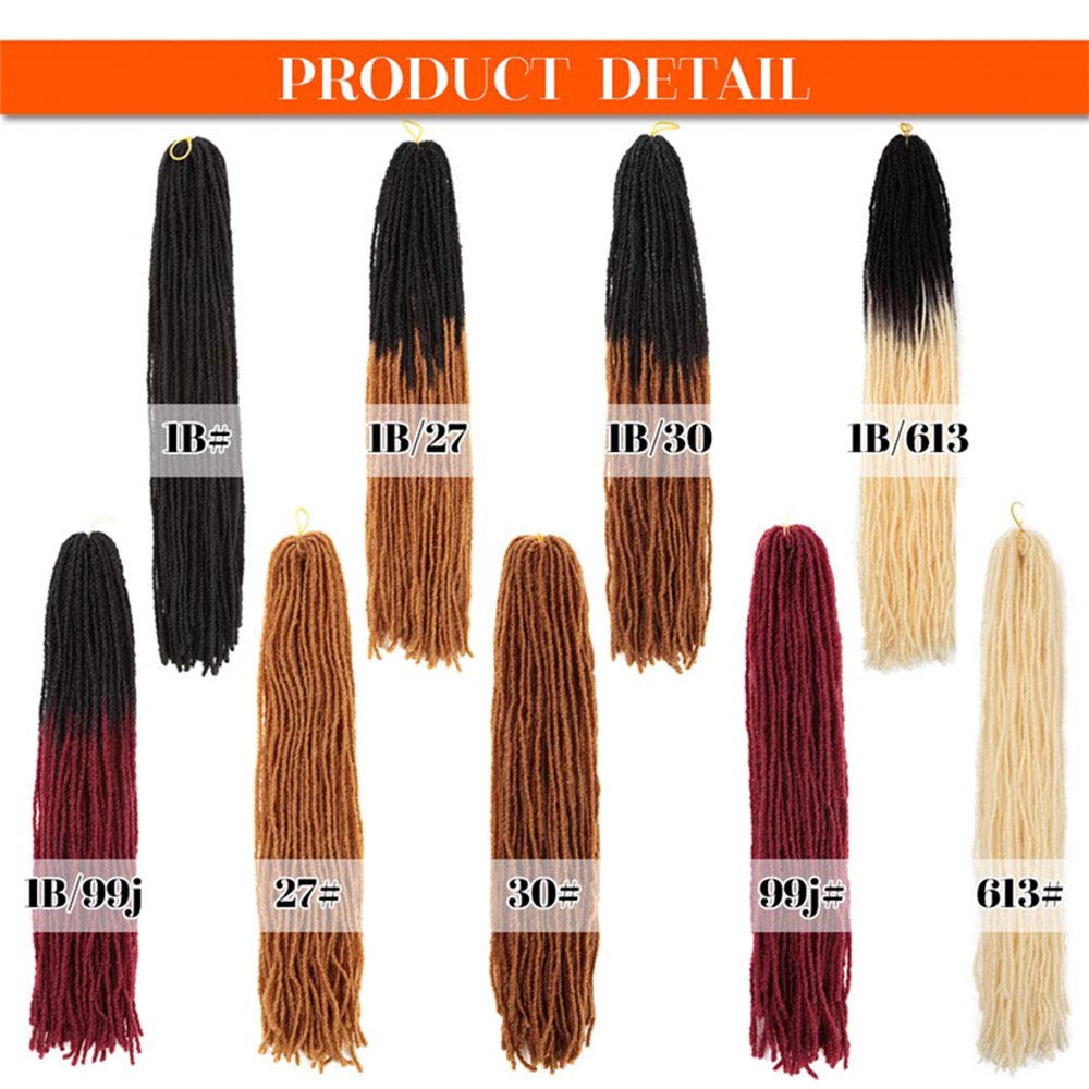 Ali Show 18inch Sister Locks Crochet Braids 54roots/pack Micro Faux Locs Crochet Hair Mini Dreadlocks Afro Twist Braids Syntehtic Hair Extension 4pack/lot (18inch, T1B/27)