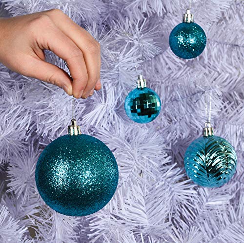 Acid Blue Christmas Ball Ornaments for Christams Decorations - 36 Pieces Xmas Tree