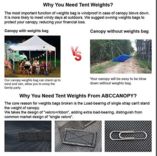 ABCCANOPY Industrial Grade Weights Bag Leg Weights for Pop up Canopy Tent, Patio