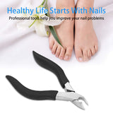 Podiatrist Toenail Clippers,Professional Ingrown or Thick Toe Nail Clippers for Men & Seniors ,Long Handle for Easy Grip +Leather Packaging, Safe Storage - Maintain Healthy Nails with Ease by gurelax…