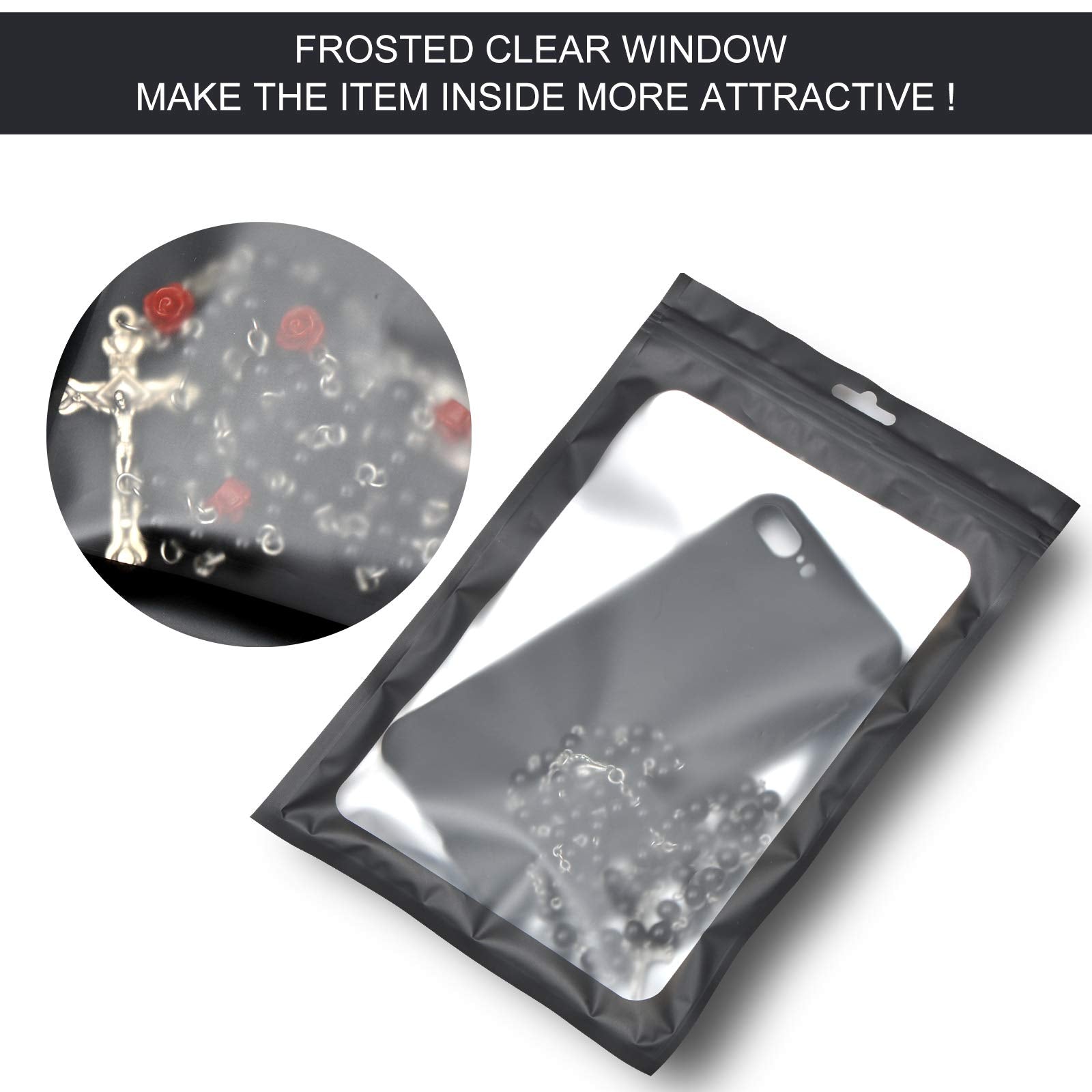 100-pack resealable mylar ziplock bags with front window Smell Proof bag packaging pouch bag for lip gloss eyelash cookies sample food jewelry electronics |flat|cute| (Teal, 3.93Ã7.08 inches)