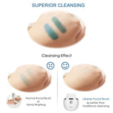 Liberex Sonic Vibrating Facial Cleansing Brush - 3 Brush Heads with 3 Modes, Waterproof, Smart Timer, Wireless Charging for Face Cleaning, Exfoliating and Massaging, Egg Shape, White