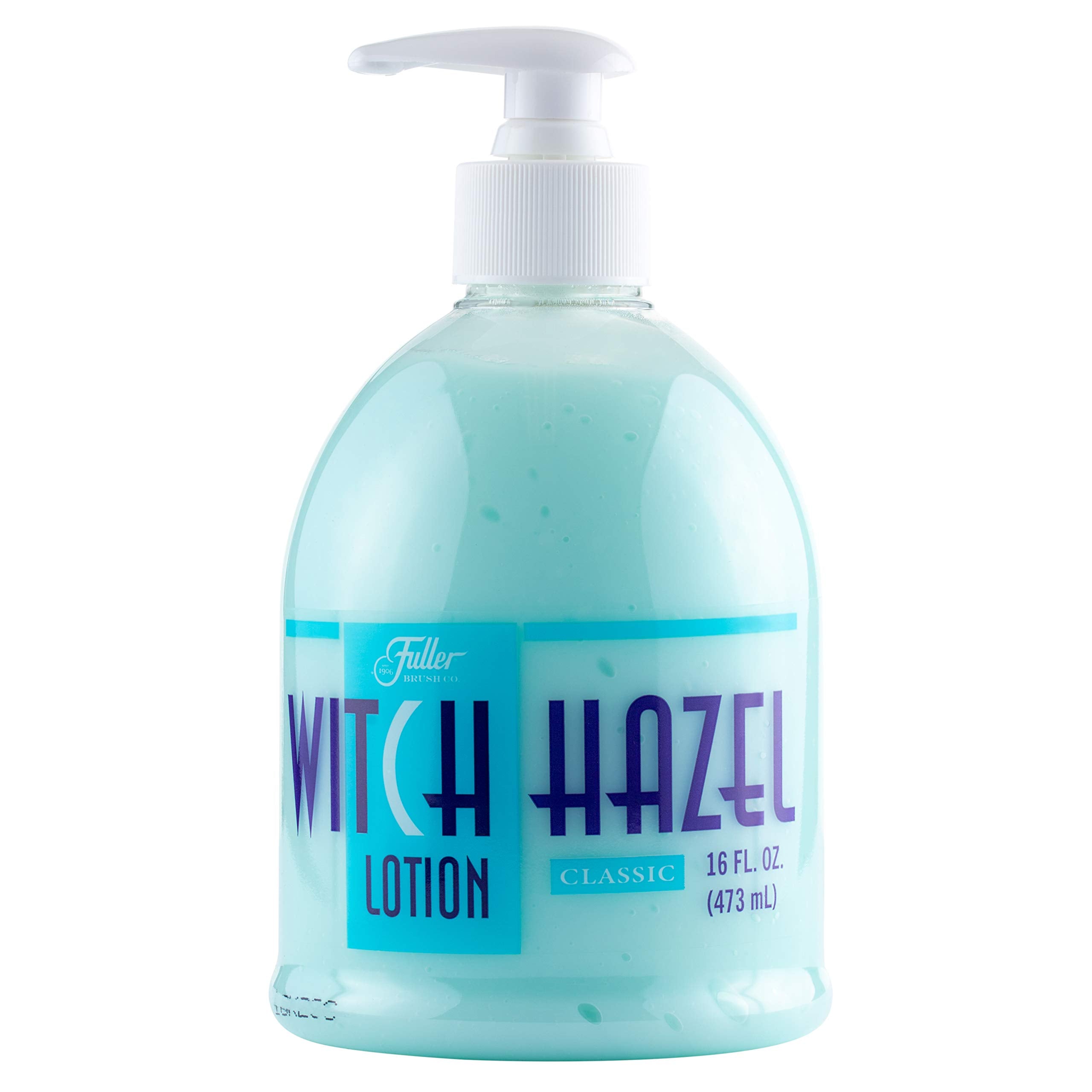 Fuller Brush Witch Hazel Lotion - Natural Moisturizing Cream For Dry Hands W/Pump - Itch Free Moisture For Dry Callous Hands - Moisturizer For Men & Women