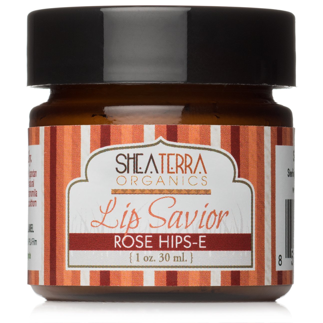 Shea Terra Organics E Lip Savior | Paraben Free Shea Butter Lip Balm - Premium Quality Natural Lip Moisturizer - Therapeutic Remedy for Dry Lips - 1 oz (Rose Hips)