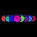 Moon Glow - Blacklight Neon UV Pigment Shaker 0.1oz Set of 8 â Glows brightly under Blacklights/UV Lighting! Use on the face/body, as loose eye shadow and for nail art