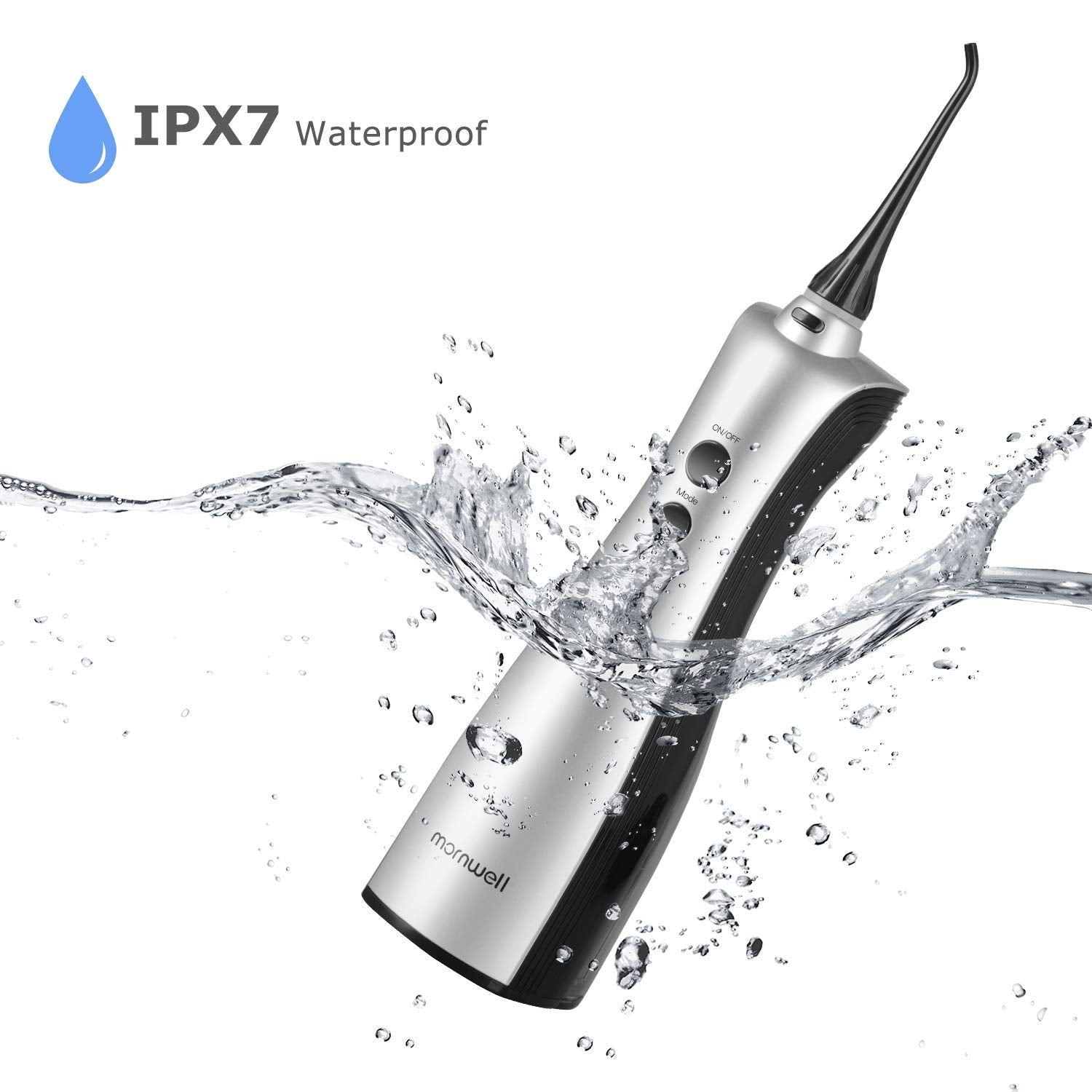 Mornwell Black Water Flosser and White Water Flosser Combination Set